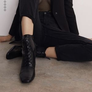 MANGO lace-up leather boots